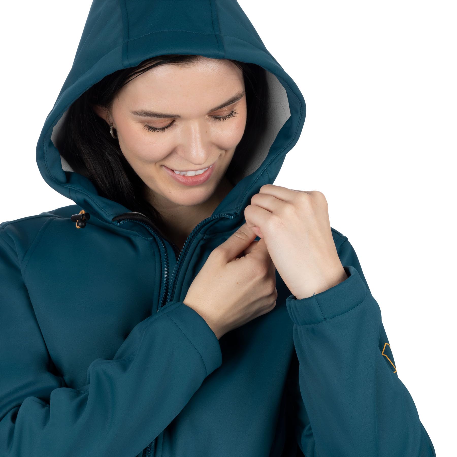 FXR Women's Pulse Softshell Jacket 2025 - Waterproof Windproof Winter Jacket for Outdoor Activities (Dark Steel/Sundial, Medium) - Perfect for Skiing, Snowboarding & Cold Weather Adventures