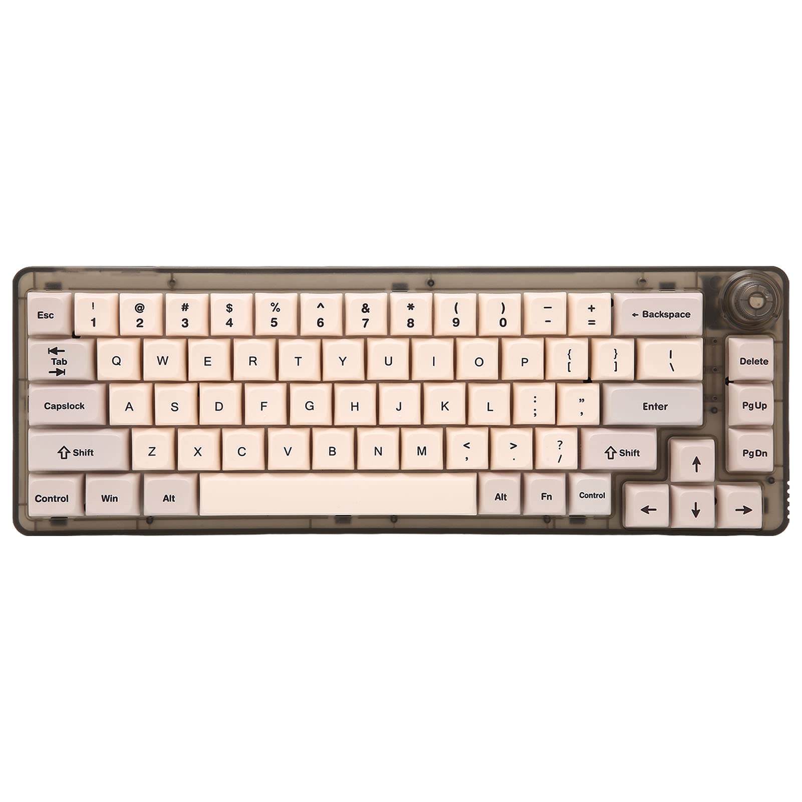 PUSOKEI 67-Key Wired Mechanical Gaming Keyboard with PBT Keycaps & RGB Backlit - Compatible with Windows 2000/XP/Vista/7/8/10 - Perfect for PC Gaming, Office Work, and Typing Enthusiasts