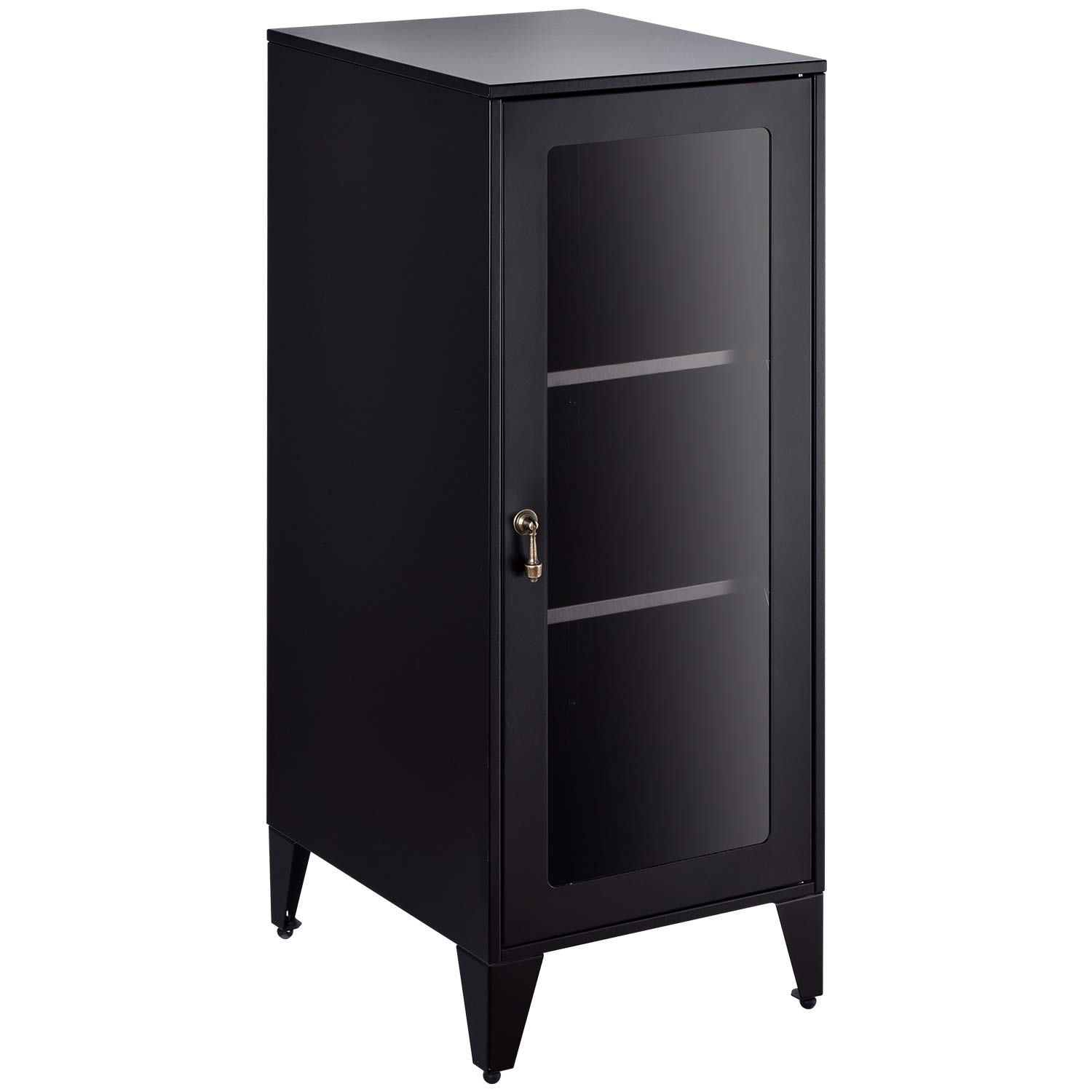 Lynn 2-Shelf File Storage Cabinet - Organizer Cupboard Locker for Office, Bedroom & Living Room - Perfect for Storing Documents, Books & Home Decor Accessories