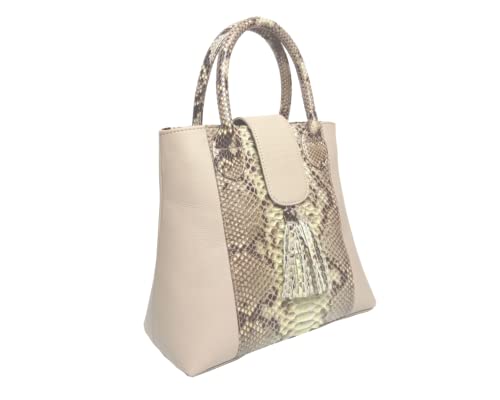 Luxury Women's Handbag Shoulder Tote Purse - Genuine Snakeskin Leather for Work, Travel & Everyday Use | Fashionable Designer Purse for Women