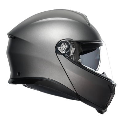 AGV Tourmodular Solid Luna Grey Motorcycle Helmet - Lightweight, DOT & ECE Certified for Safety - Perfect for Touring, Commuting & Adventure Riding