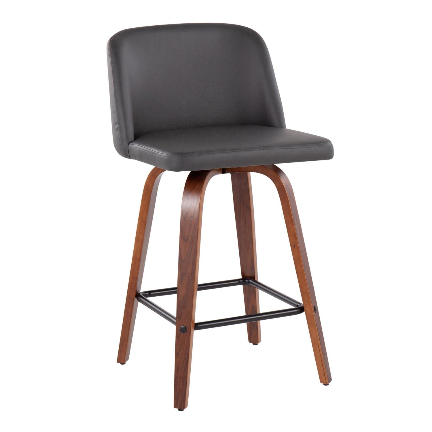 LumiSource Toriano Counter Stools Set of 2 - Modern Kitchen Counter Height Chairs & Bar Stools for Kitchen Island, Breakfast Bar, and Dining Area