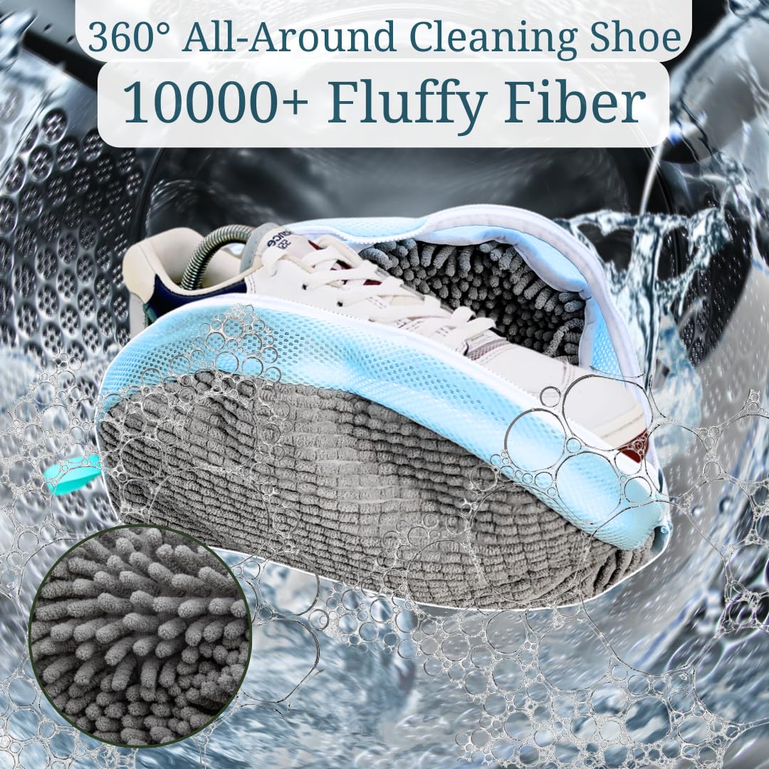 2025 Upgraded Shoe Washing Machine Bag - Laundry Shoe Protector for Sneakers, Running Shoes & Delicates | Gentle Wash, Durable Mesh Design | Perfect for Gym, Travel & Home Use