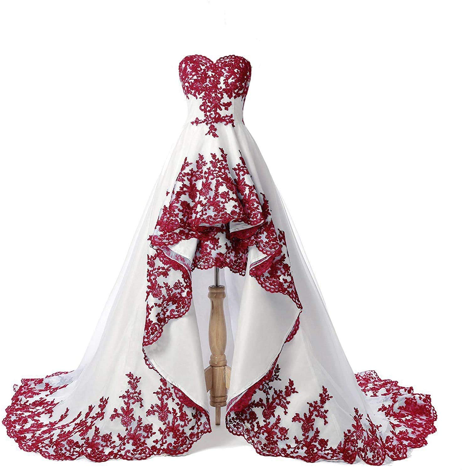 Sweetheart Ball Gown Prom Dress 2024 | Women's Formal Hi-Lo Lace Quinceanera Party Gown | Perfect for Homecoming, Wedding Guest & Special Occasions