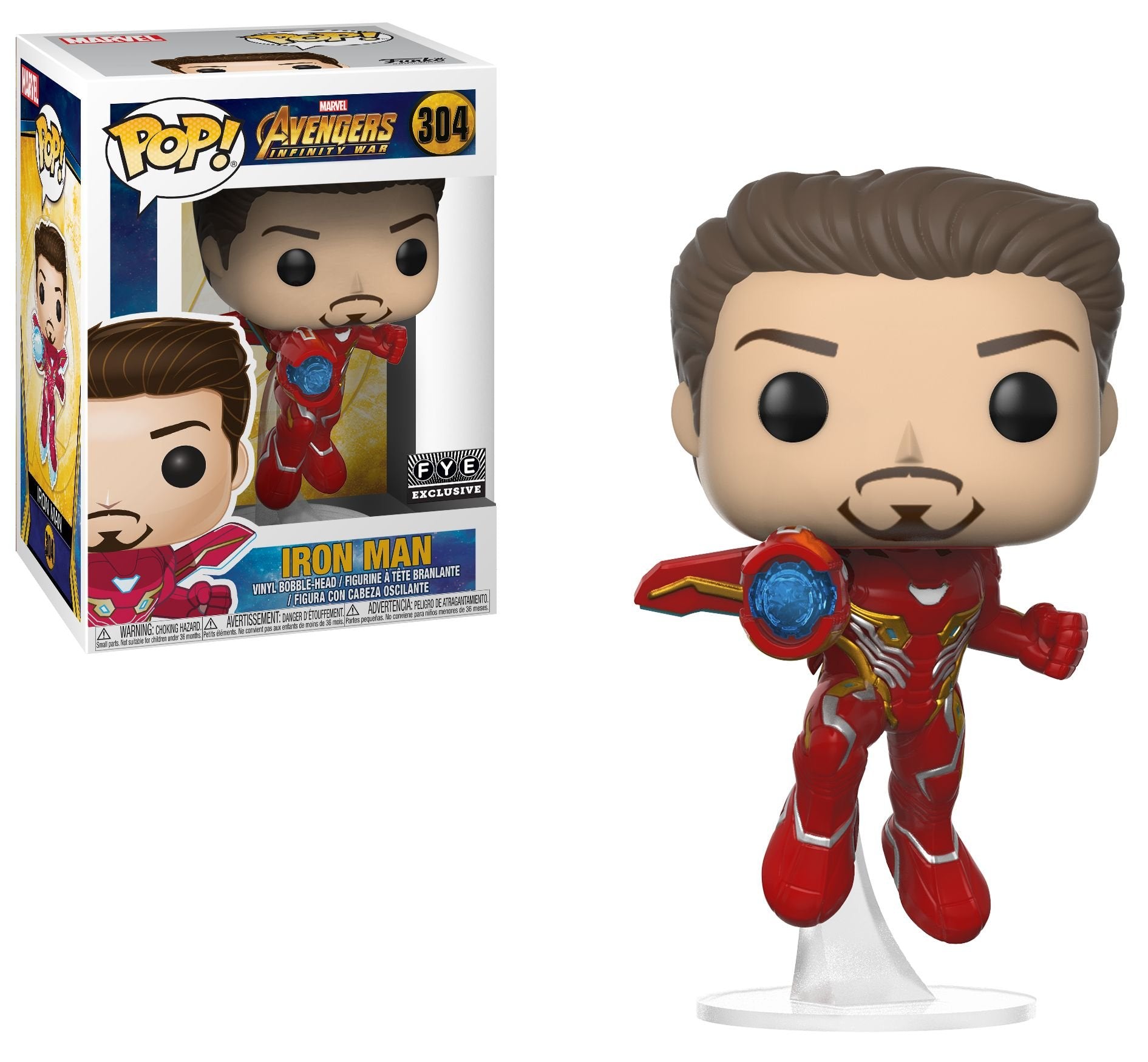 Avengers Infinity War Iron Man #304 Pop Vinyl Figure - Collectible Marvel Superhero Toy for Display & Gifts - Perfect for Comic Fans, Movie Lovers & Pop Culture Enthusiasts