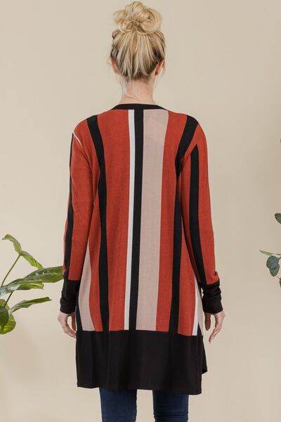 Celeste Striped Button-Up Long Sleeve Cardigan for Women - Plus Size Oversized Knit Sweater for Fall & Winter | Casual Office Wear & Cozy Loungewear