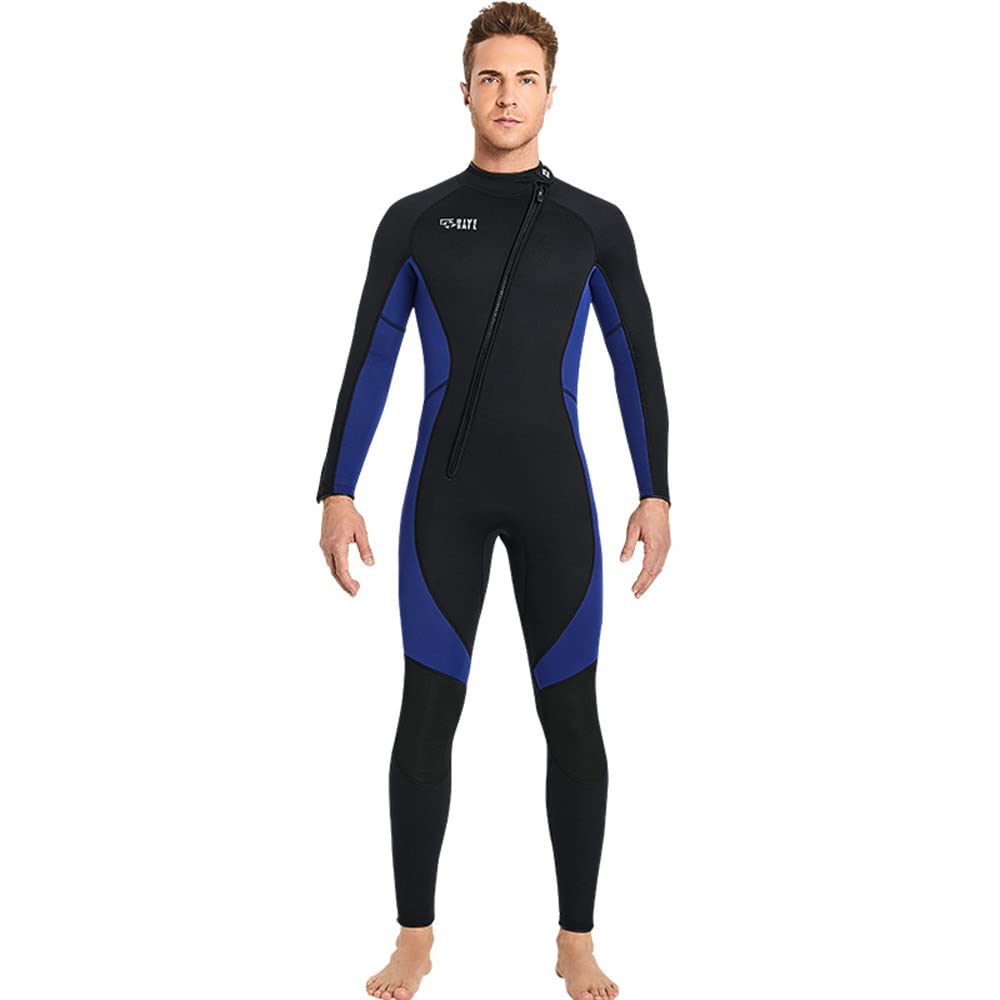 **3MM Neoprene Full Body Wetsuit for Men & Women - Long Sleeve One Piece Diving Suit for Surfing, Swimming, Snorkeling, Kayaking & Water Sports - Keeps Warm with Zip Design - Perfect for Cold Water Adventures & Beach Activities**
