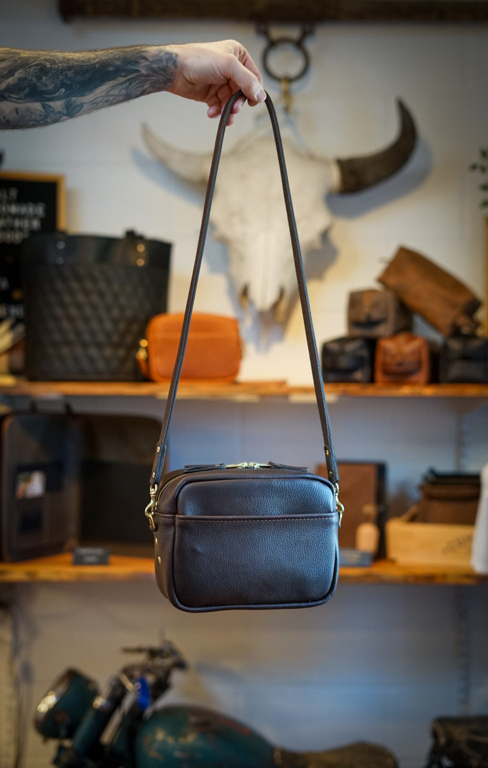 Rock River Cappuccino Rectangle Crossbody Bag - Stylish & Functional for Work, Travel & Everyday Use