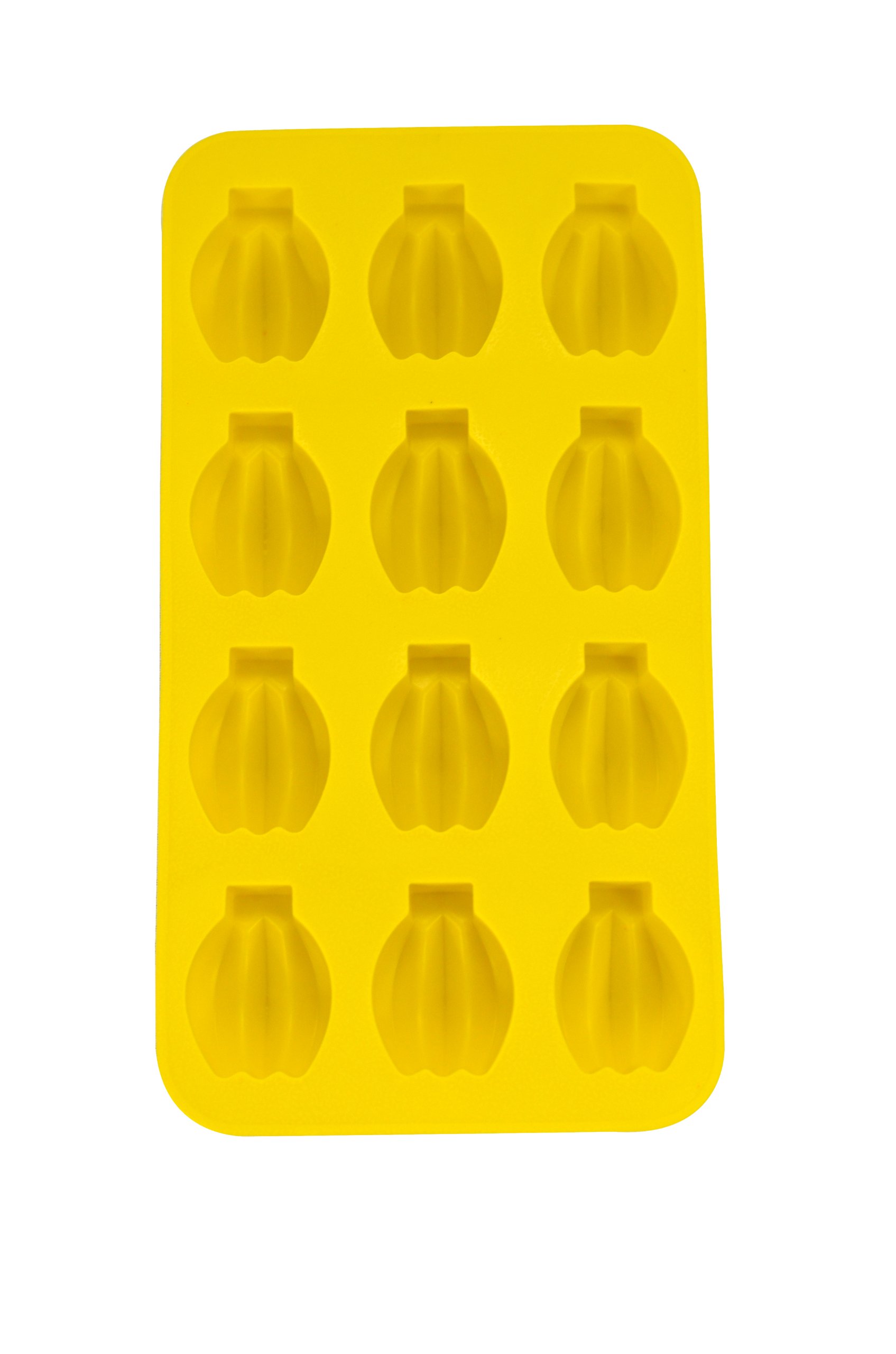 Flexible Banana Shaped Ice Cube Tray - Novelty 12-Cube Silicone Mold for Fun Drinks & Gag Gifts - Perfect for Cocktails, Parties, and Practical Jokes (Yellow, One Size)