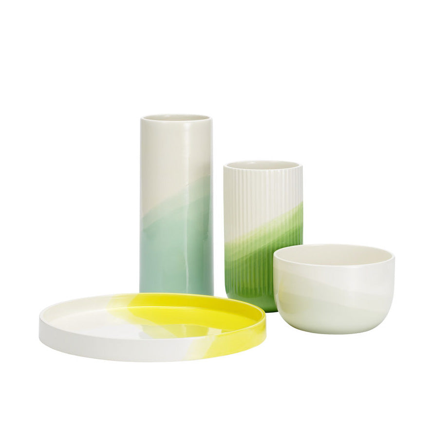 Elegant Herringbone Pattern Glass Vase - Modern Home Decor for Flowers, Centerpiece, Wedding & Dining Table Decorations