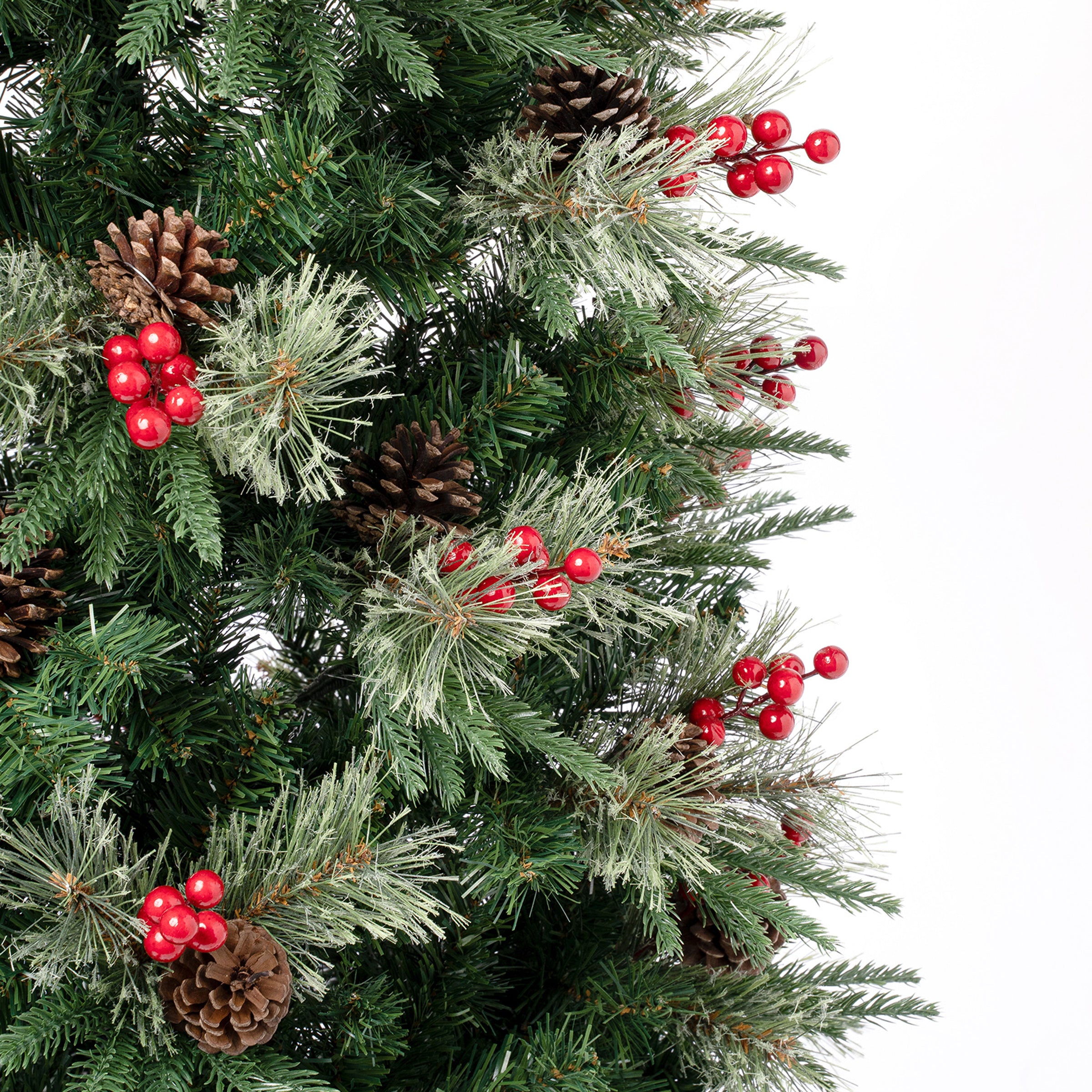 6 ft. Virginia Pine Mixed Slim Christmas Tree - Realistic Artificial Holiday Decor for Home, Office & Party