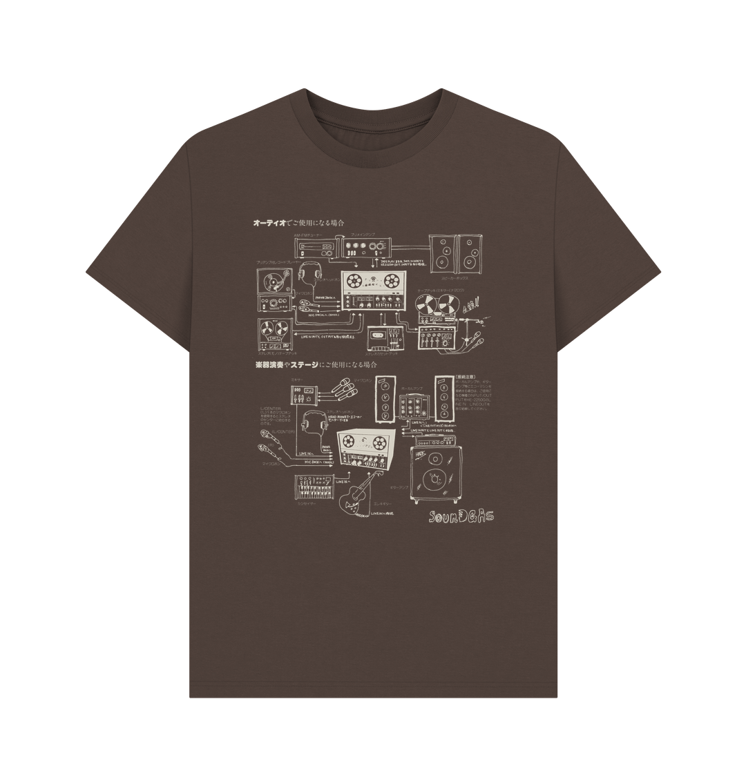 Hawk Echo Hifi Diagram Graphic T-Shirt - Cool Music Audio Tech Design for Men & Women - Perfect for Concerts, Gifts & Casual Wear