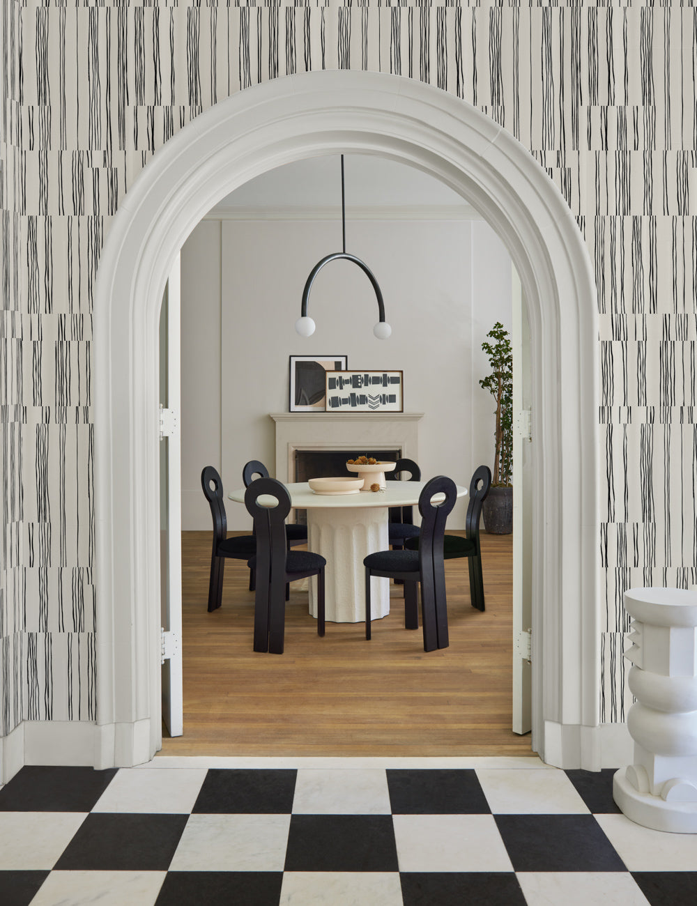 Broken Stripe Peel and Stick Wallpaper - Self-Adhesive Removable Wallpaper by Sarah Sherman Samuel - Perfect for Nursery, Bedroom, and Home Office Decor