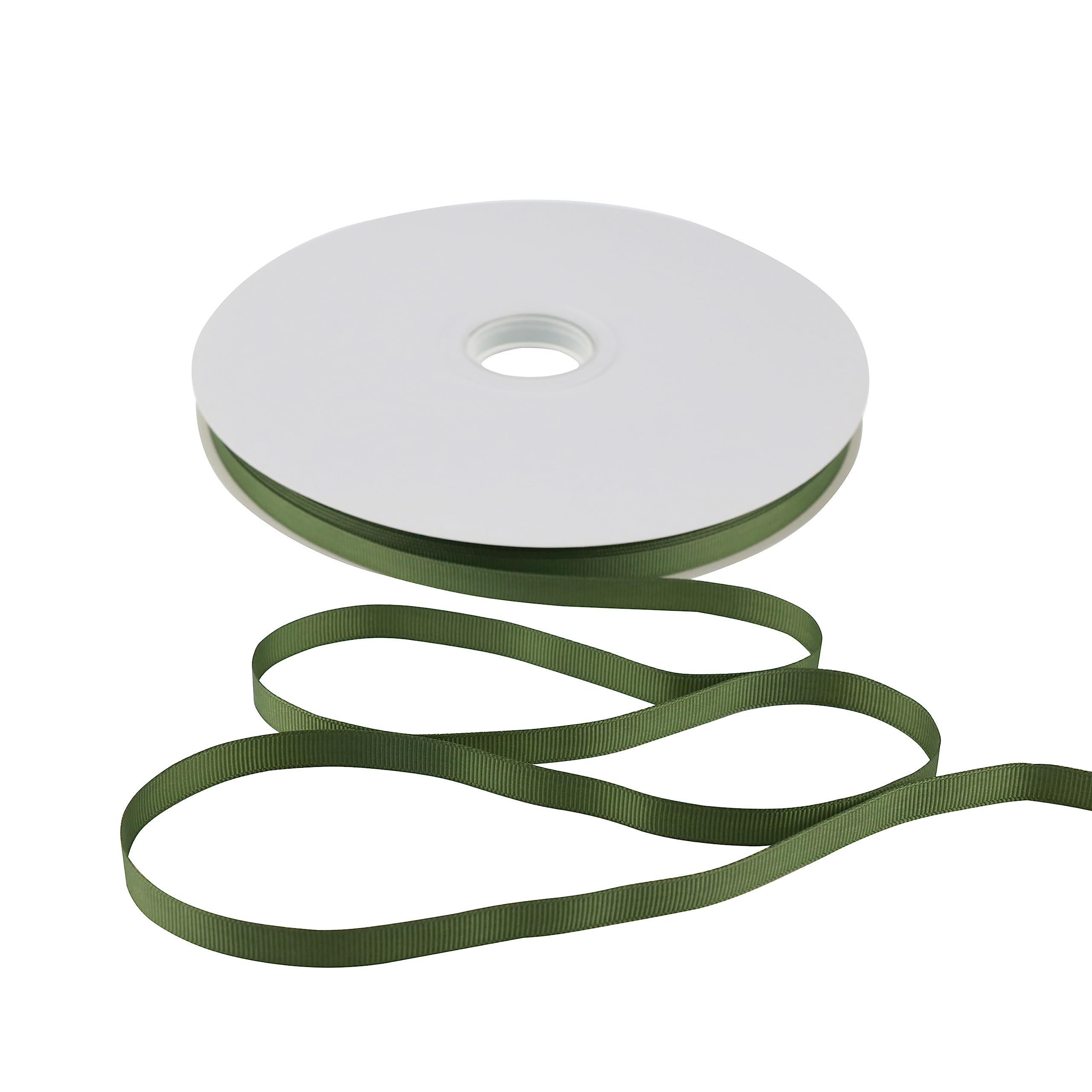 3/8 Inch Moss Grosgrain Ribbon - 100 Yard Bulk Roll, Dark Green Thin Fabric Ribbon for Crafts, Gift Wrapping, Hair Bows, Wedding Decor & Scrapbooking | Perfect for DIY Projects, Party Decorations, and Handmade Gift Accessories