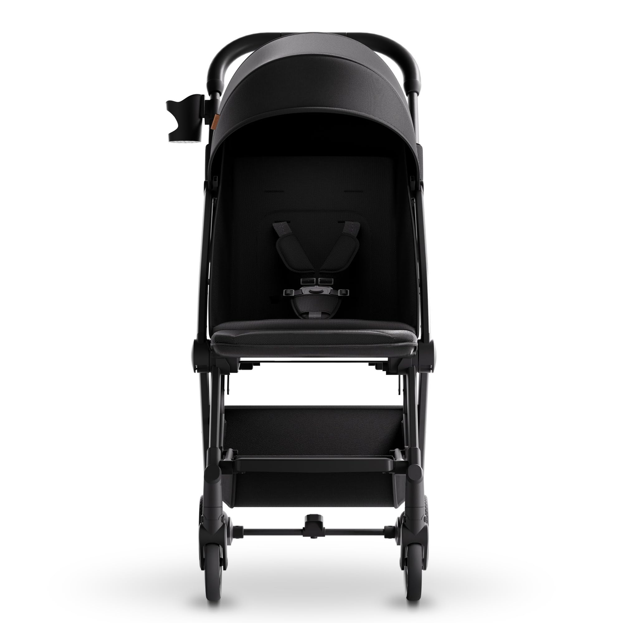 Mompush Lithe V2 Ultra Lightweight Compact Travel Stroller with Snack Tray, One-Hand Fold & Airplane Approved - Includes Cup Holder, Rain Cover & Travel Bag - Perfect for Air Travel, Shopping & Daily Outings