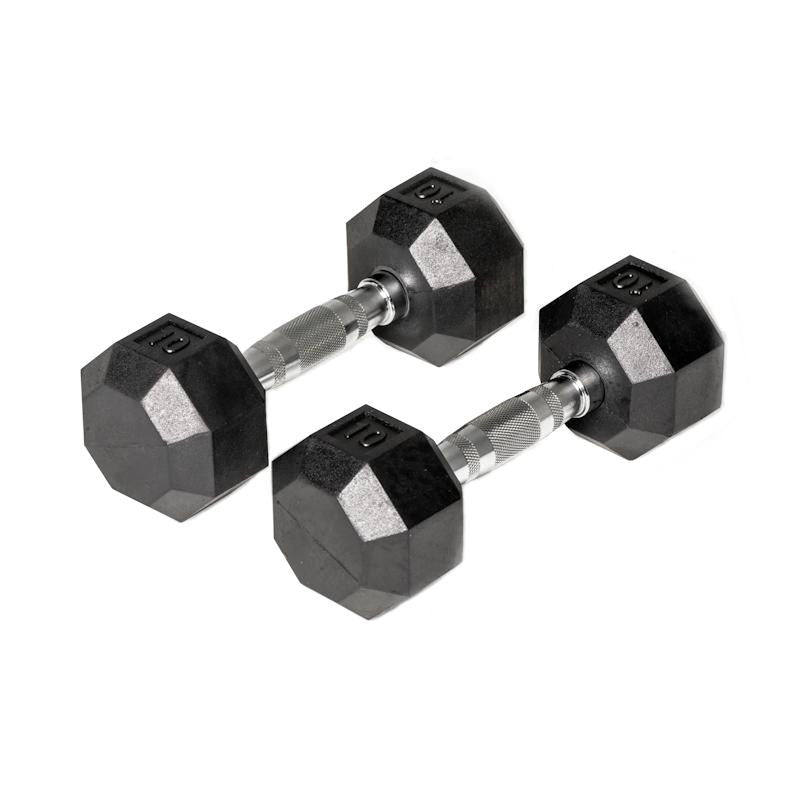 Premium Troy USA Sports Rubber Hex Dumbbells - Heavy Duty Workout Weights for Home Gym, Strength Training & CrossFit - Perfect for Weightlifting, Muscle Building & Fitness Routines
