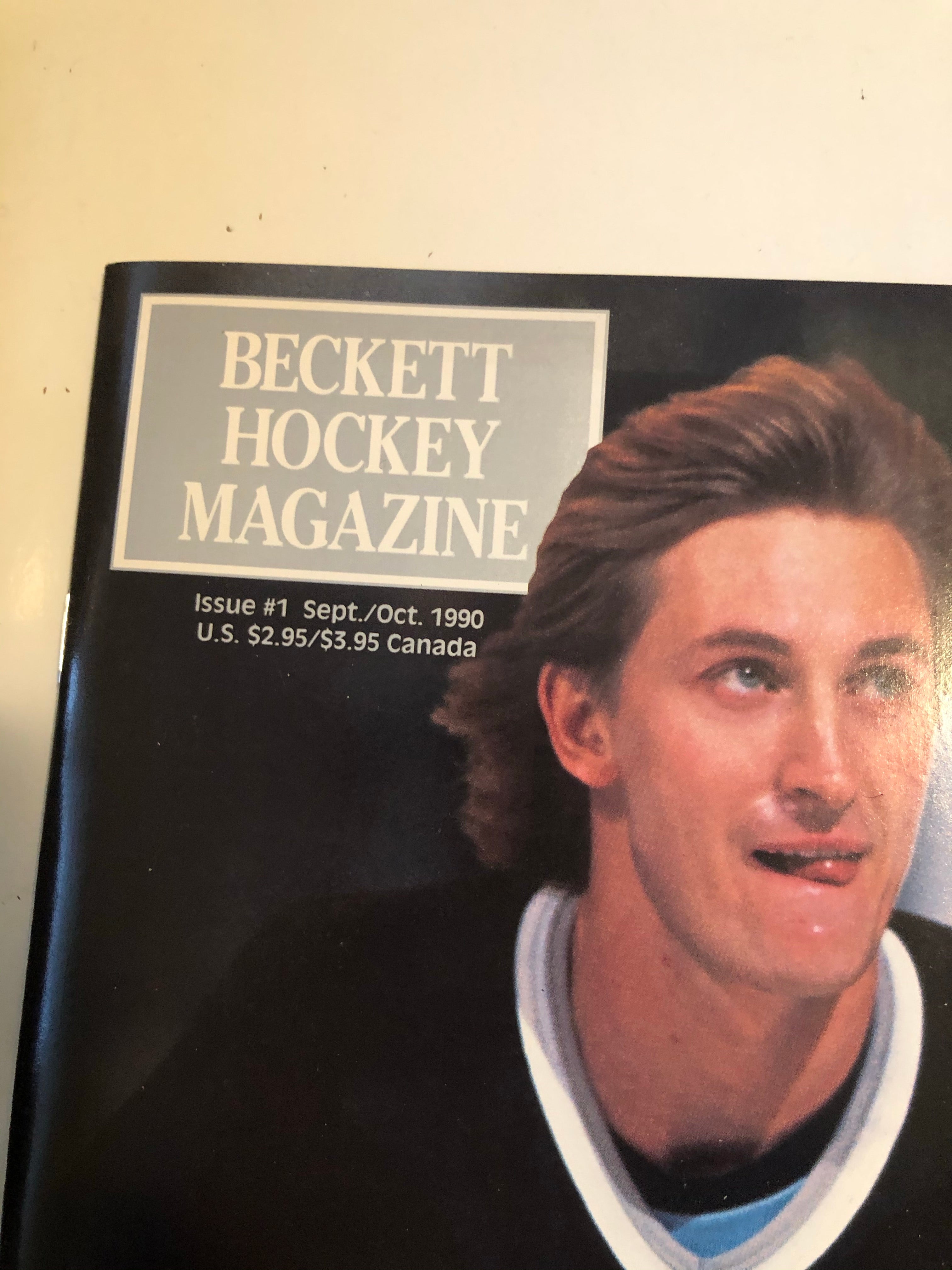 Beckett Hockey #1 First Issue Price Guide Magazine 1990 - Vintage Collectors Guide for Hockey Card Values & Trading