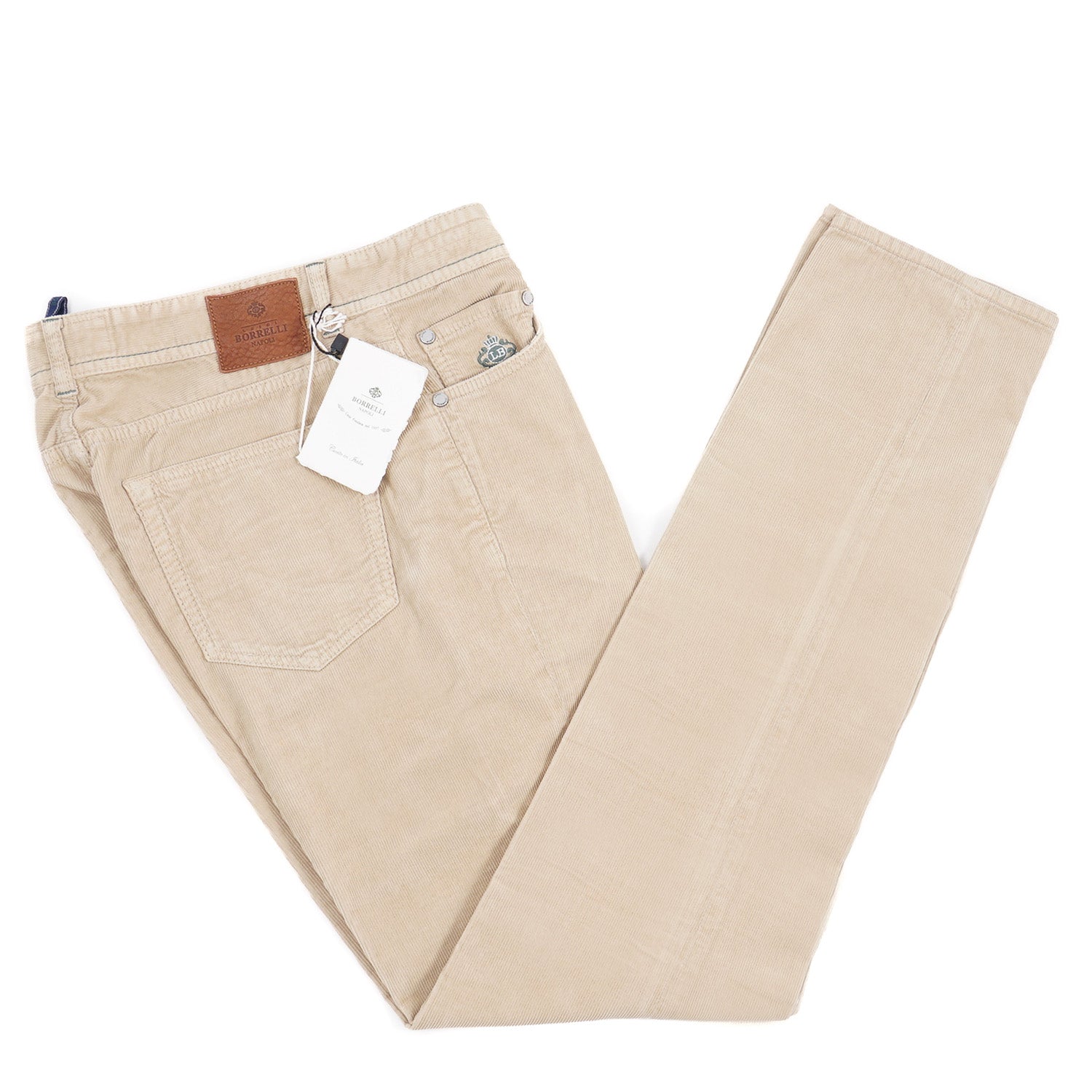 Luigi Borrelli Men's Corduroy 5-Pocket Casual Pants for Comfortable Everyday Wear | Perfect for Office, Travel & Relaxation