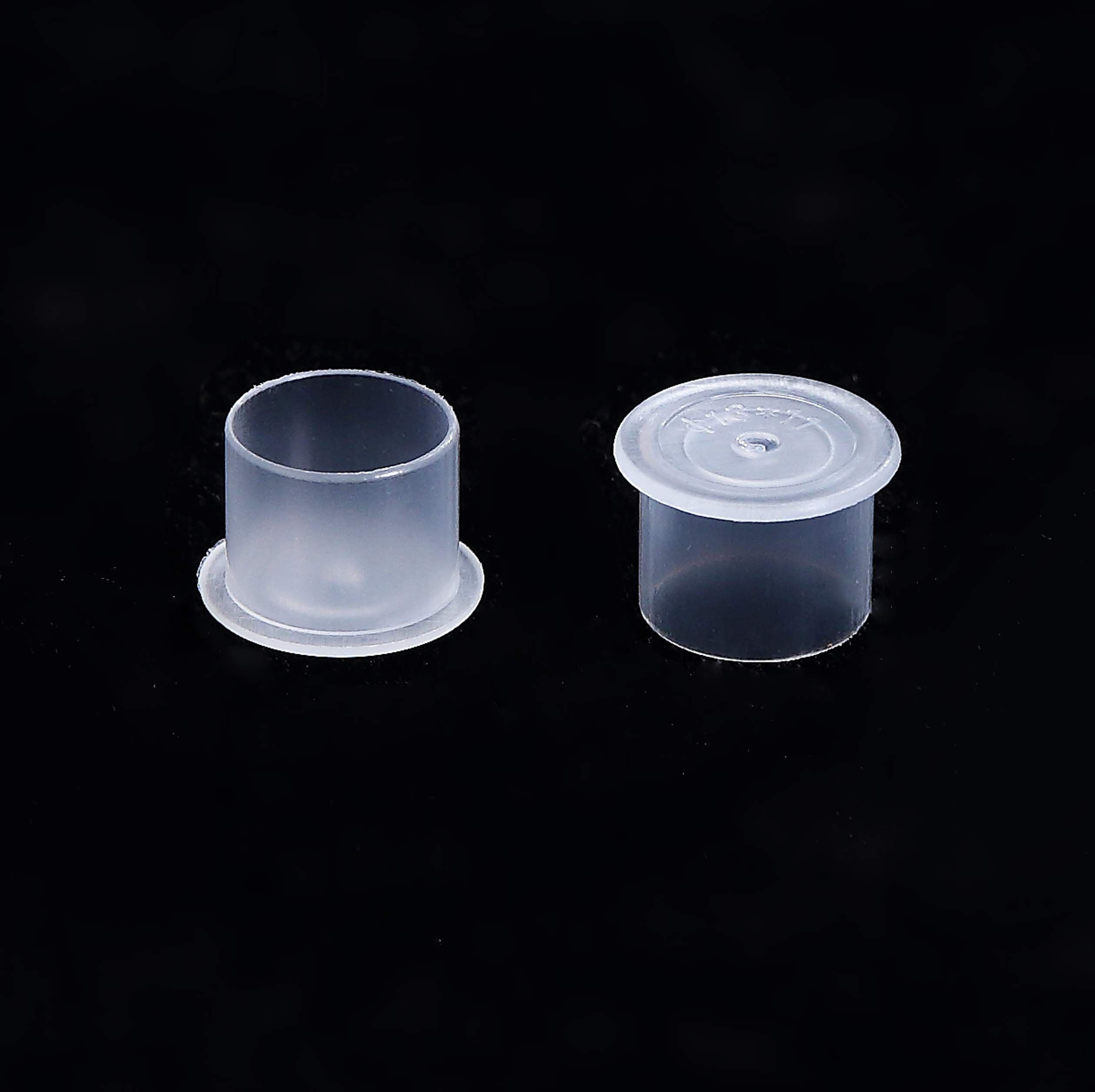 500pcs White Disposable Tattoo Ink Cups with Base - 13mm Medium Plastic Ink Caps for Tattoo Artists, Makeup Pigment & Body Art | Perfect for Tattoo Studios, Home Practice & Professional Ink Kits