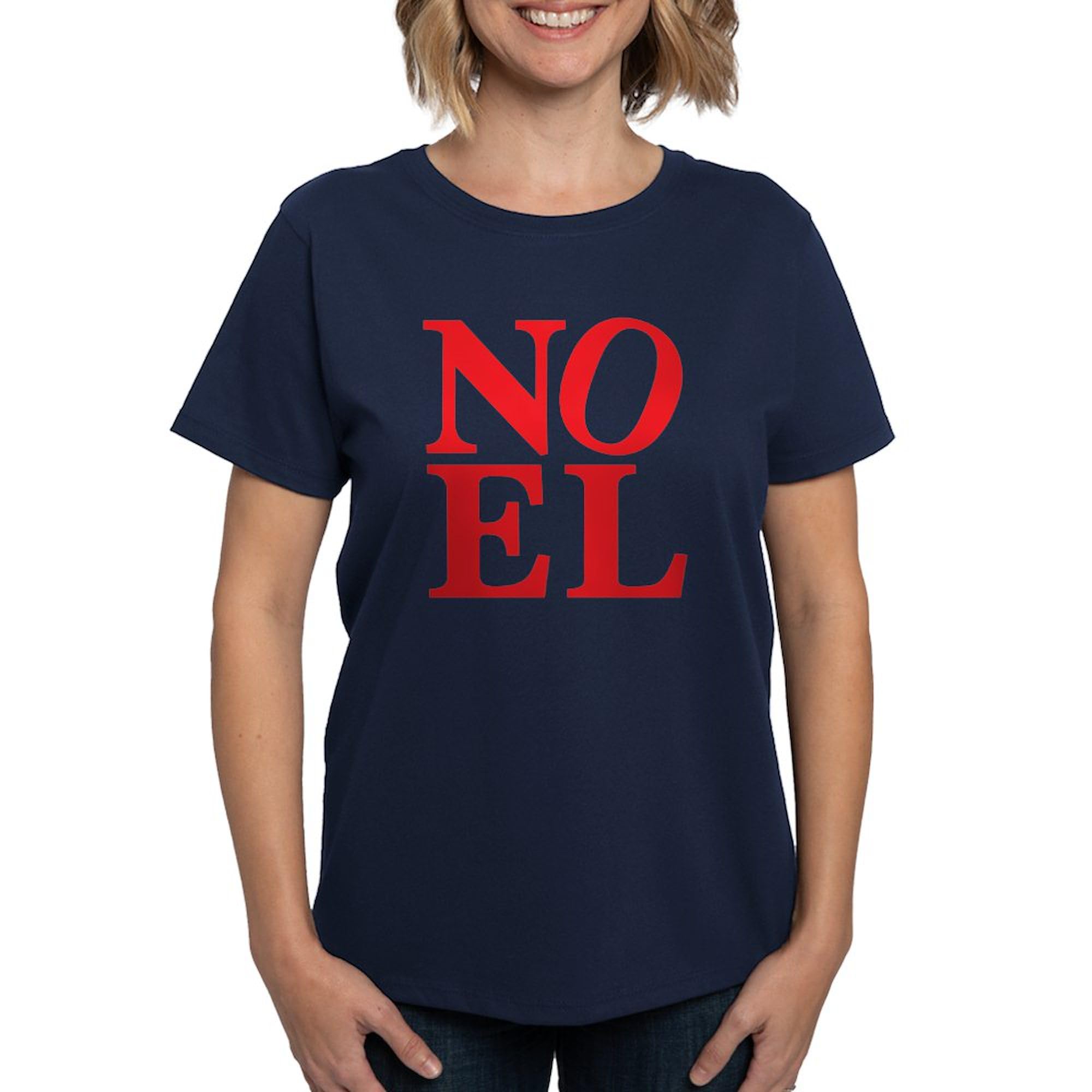 Noel Women's Dark Cotton T-Shirt - Comfortable & Stylish Casual Tee for Christmas, Holidays & Everyday Wear