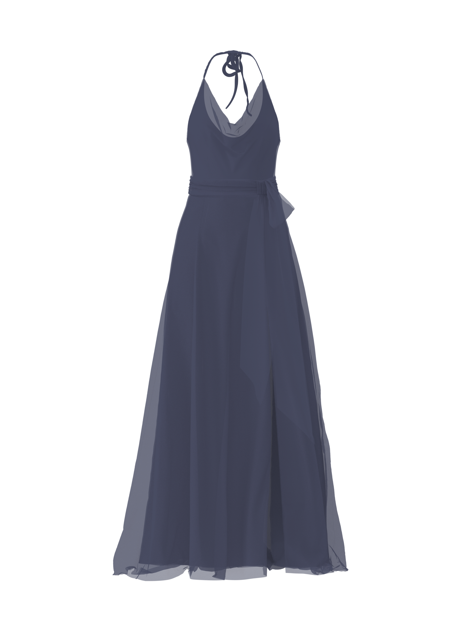 Daryn Bodice, Arabella Skirt, and Sash Belt Set - Blue Steel Elegance for Formal Events, Prom, and Evening Wear