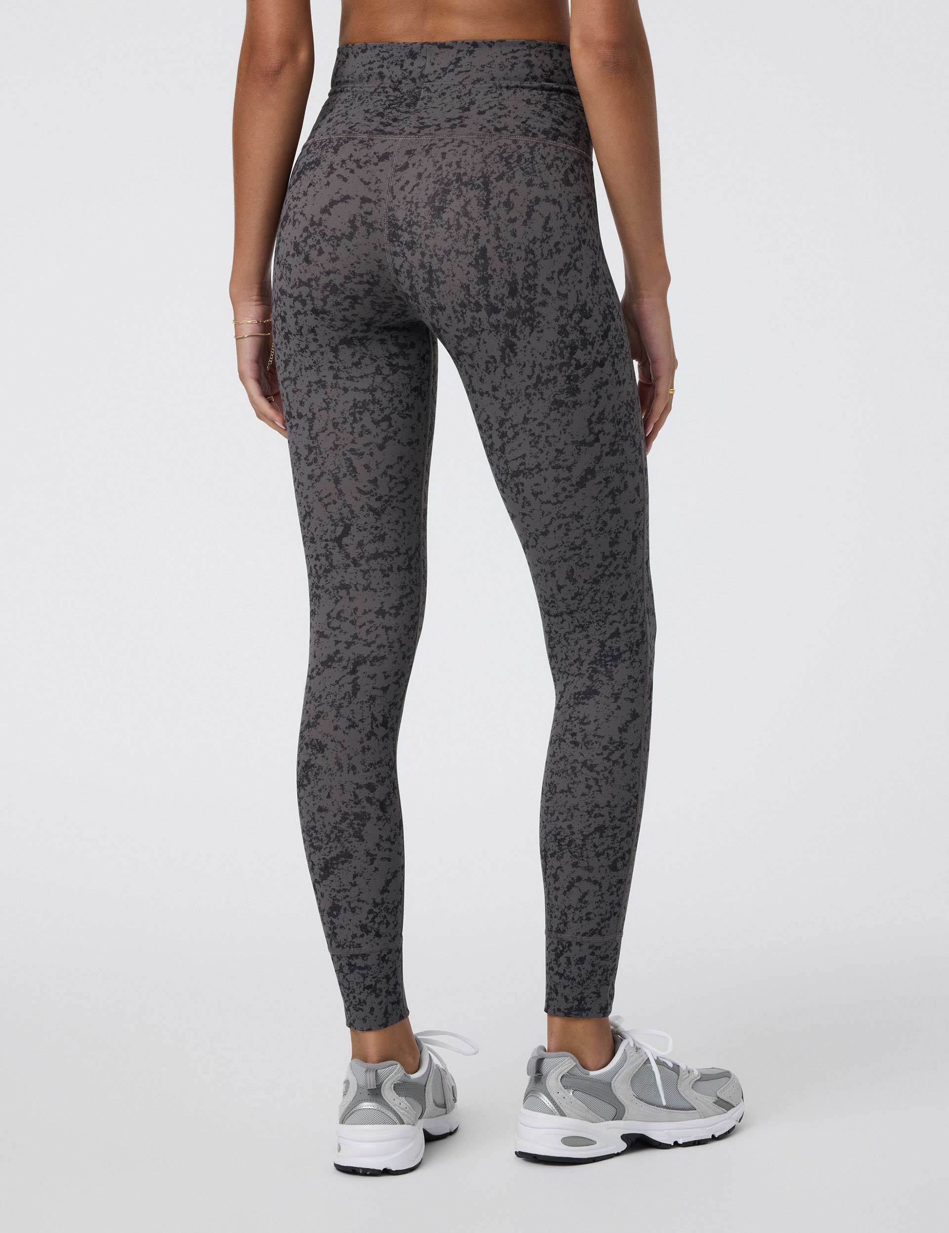 High Waist Yoga Pants for Women - Chia Stucco Print Leggings for Workout, Running & Lounge Wear | Comfortable Stretchy Daily Wear