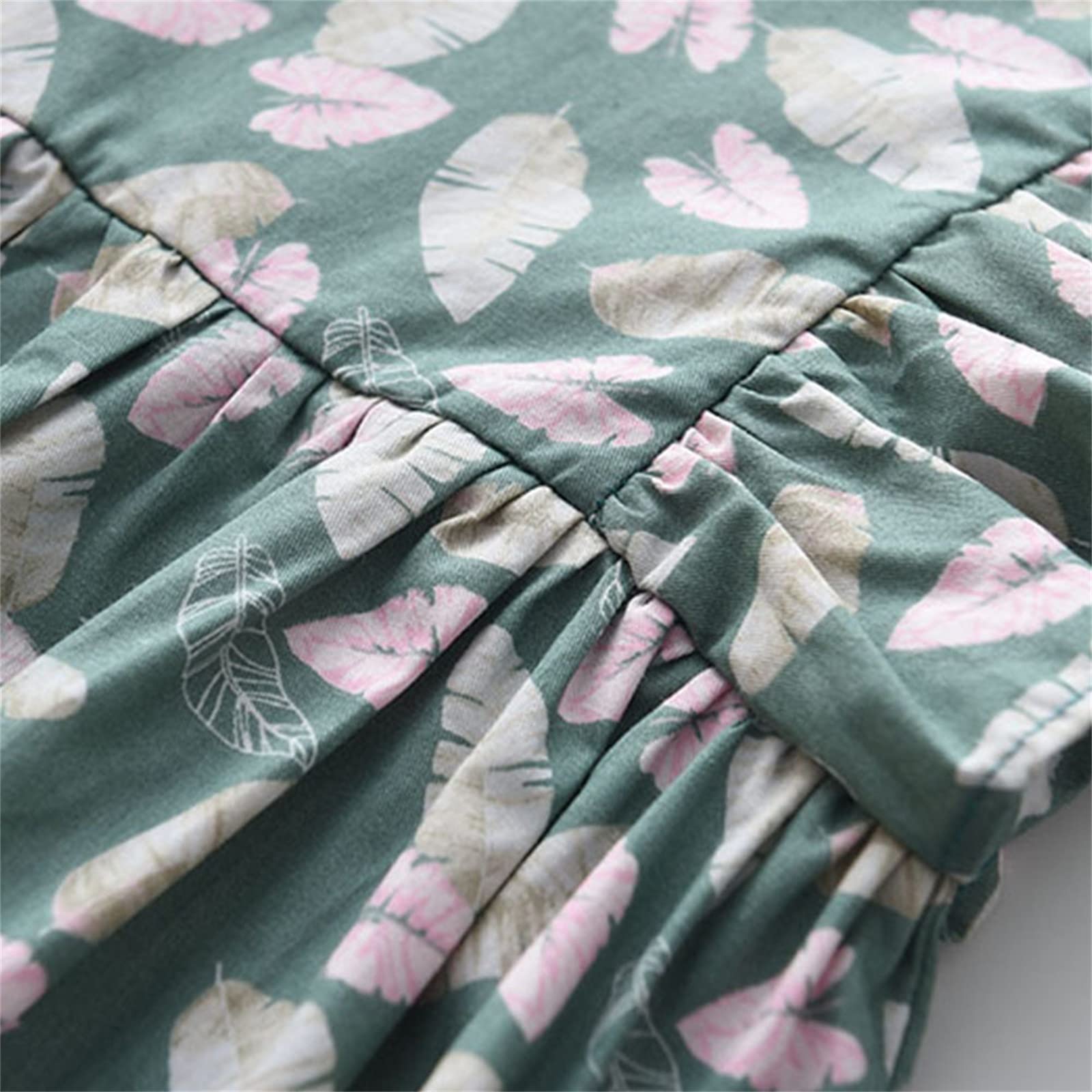 Floral Sleeveless A-Line Ruffle Summer Sundress for Toddler Girls - Cute Princess Dress for Beach, Party & Playtime