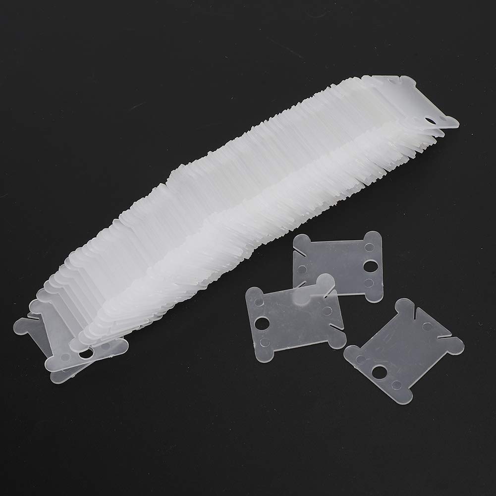 100-Piece Plastic Thread Winder Plate - Cotton Thread Organizer & Craft Bobbin Holder for Embroidery Floss - Perfect for Sewing, Quilting, and DIY Craft Projects