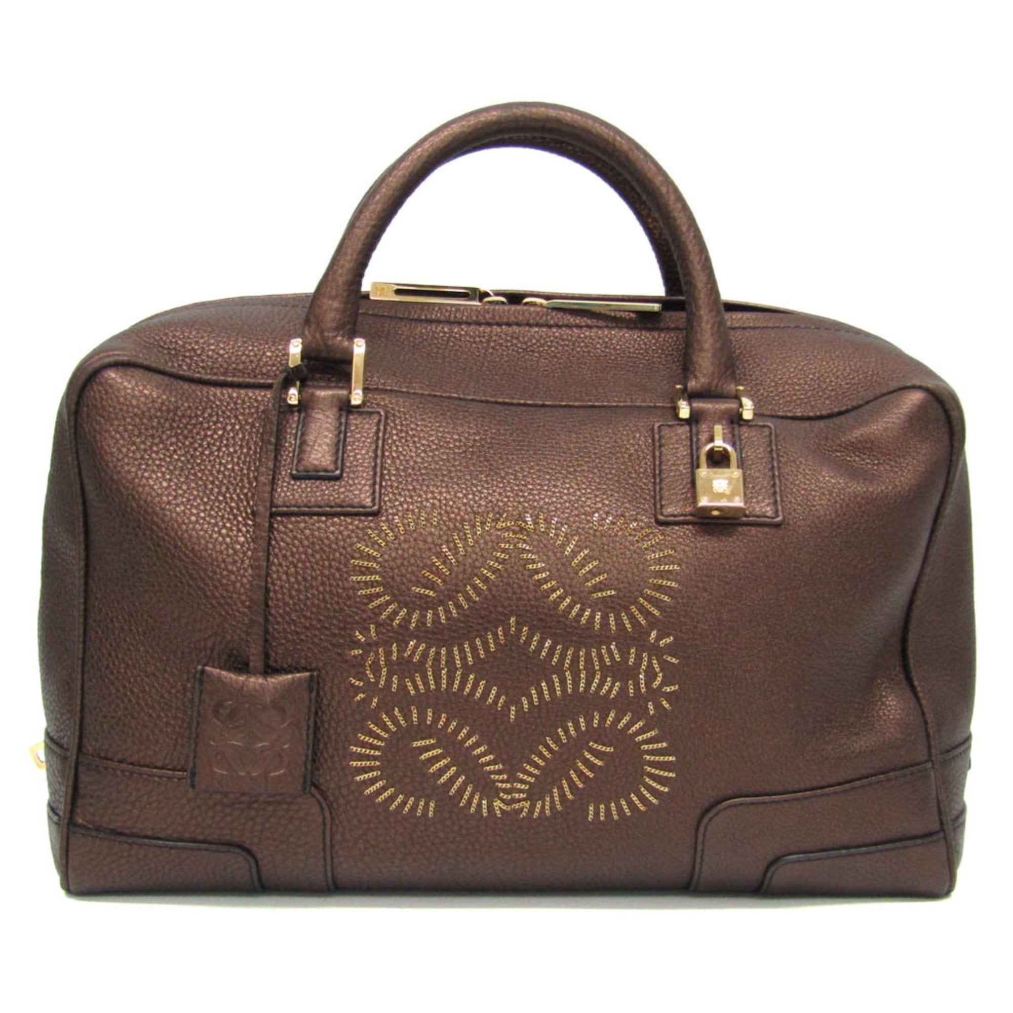 Premium Genuine Leather Boston Bag for Women & Men - Vintage Bronze Crossbody Travel Bag for Work, Gym & Weekend Getaways