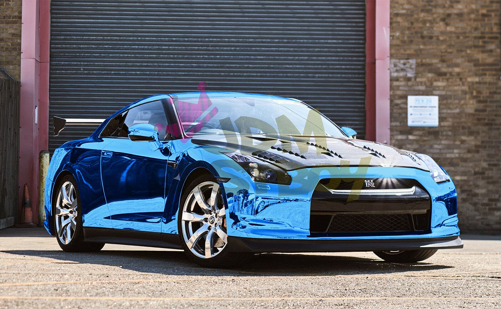 5FT x 25FT Supercast Chrome Sky Blue Car Vinyl Wrap Decal Sticker - Air Release Technology for Easy DIY Installation - Perfect for Vehicle Customization, Car Wrapping, and Auto Decoration