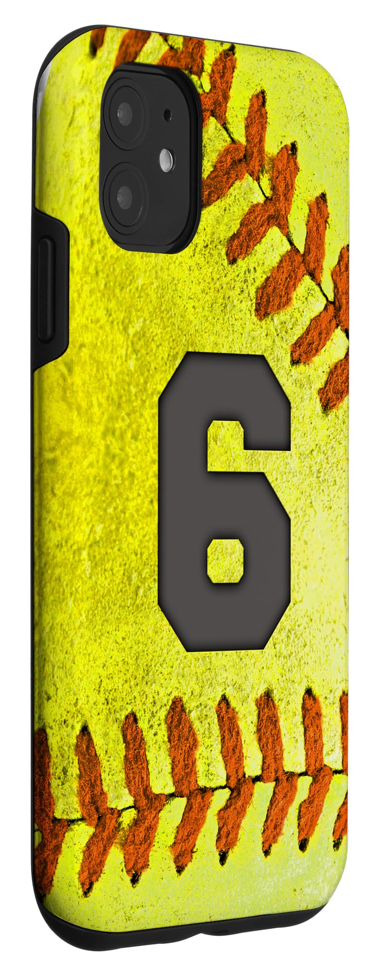 iPhone 11 Softball Jersey No.6 Phone Case - Perfect Gift for Softball Lovers & Fans - Durable Protection for Games, Practice & Everyday Use