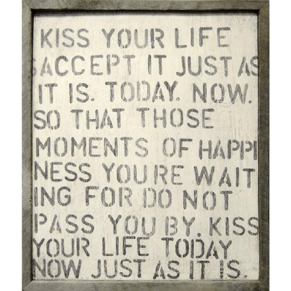 Kiss Your Life Inspirational Art Print - Motivational Wall Decor for Home, Office & Gifts | Perfect for Living Room, Bedroom & Workspace