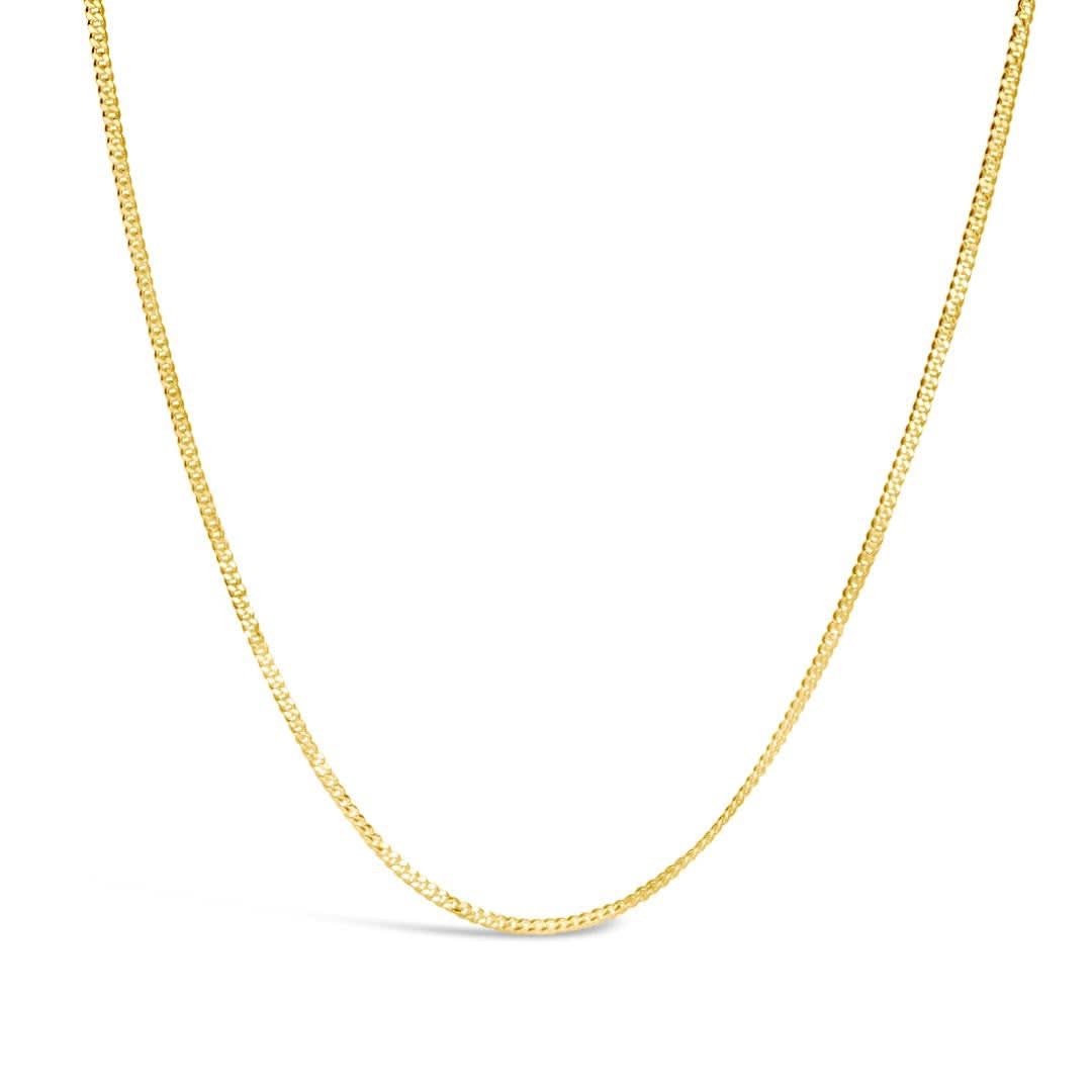 18K Gold Vermeil Curb Chain Necklace for Women - Elegant Layering Jewelry for Everyday Wear & Special Occasions