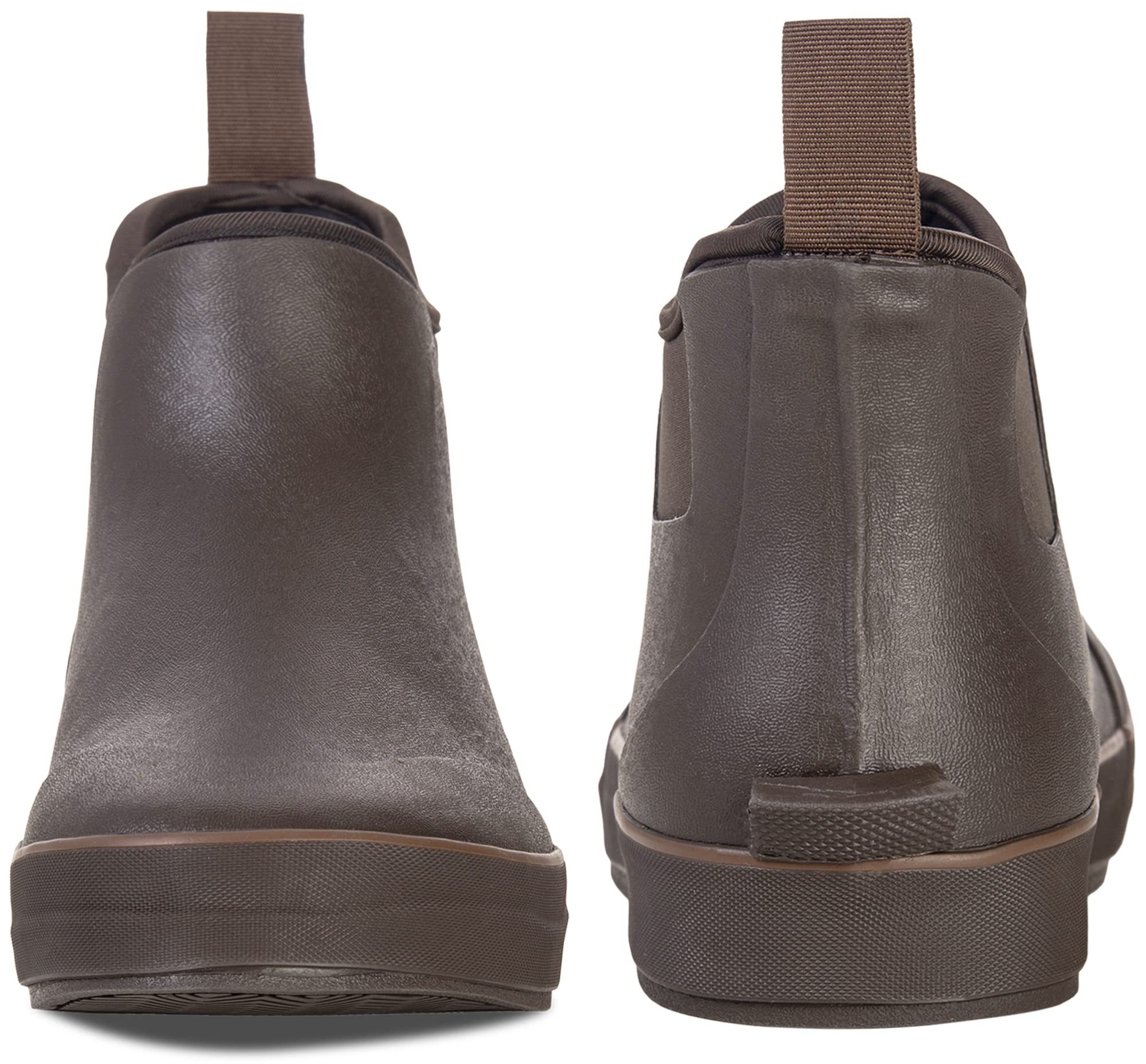 TENGTA Men's Waterproof Deck Boots - Ankle Rain Boots with Neoprene Lining & Rubber Sole - Perfect for Fishing, Boating, and Outdoor Work