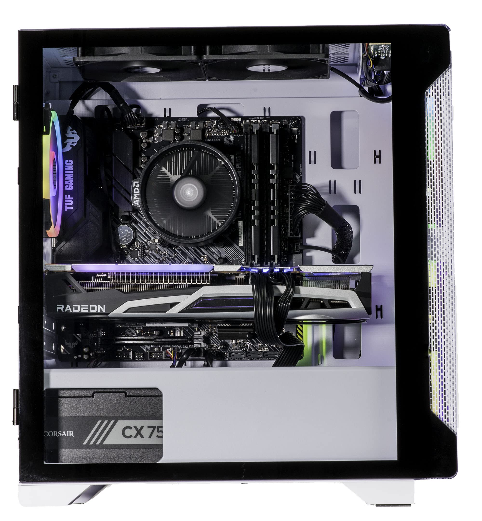 Velztorm Nix Custom Gaming PC - AMD Ryzen 5 5600X, 32GB RAM, 512GB SSD + 1TB HDD, RX 6900 XT, Windows 10 (Snow White) - Perfect for 4K Gaming, Streaming & Content Creation