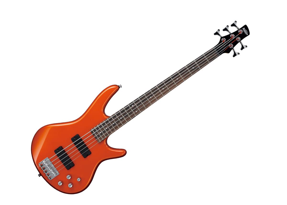 Ibanez Gio SR 5-String Electric Bass Guitar - Roadster Orange Metallic Finish | Perfect for Live Performances, Studio Recording & Rock Music