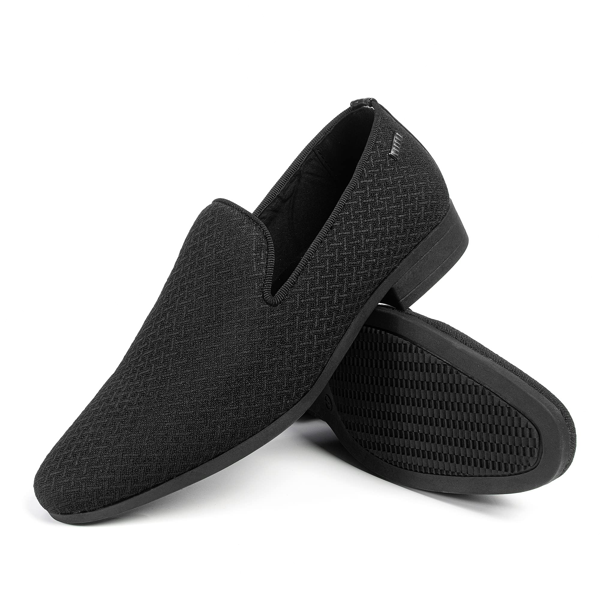 ALLY UNION MAKE FORCE Men's Loafers - Classic Penny Smoking Dress Shoes for Wedding, Party & Business - Slip-On Comfortable Formal Shoes for Work & Special Occasions