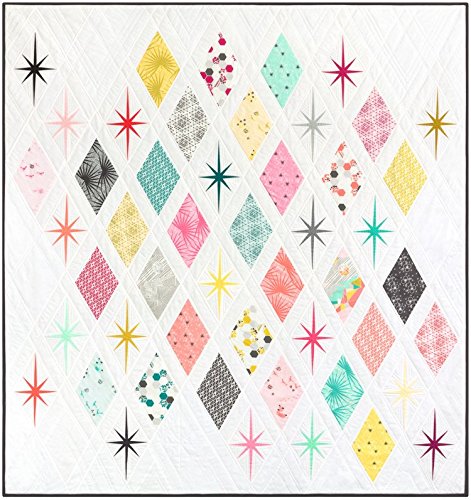 Atomic Starburst Quilt Pattern - 62x66 Inch Foundation Paper Piecing Design for Modern Bedding & Home Decor | Perfect for Quilting Projects, Wall Hangings & Gift Ideas
