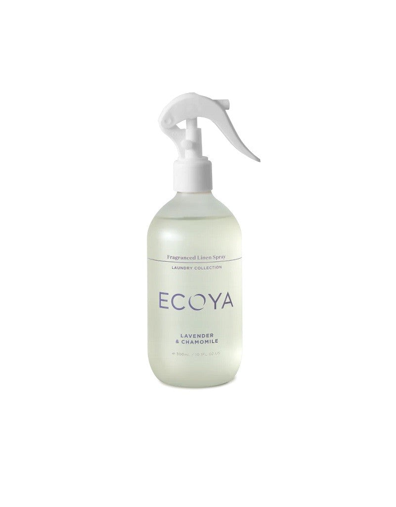 Ecoya Laundry Collection Linen Spray 300ml - Lavender & Chamomile Scent | Fresh & Relaxing Fabric Freshener for Bedding, Towels & Clothes | Perfect for Home, Hotel & Spa Use