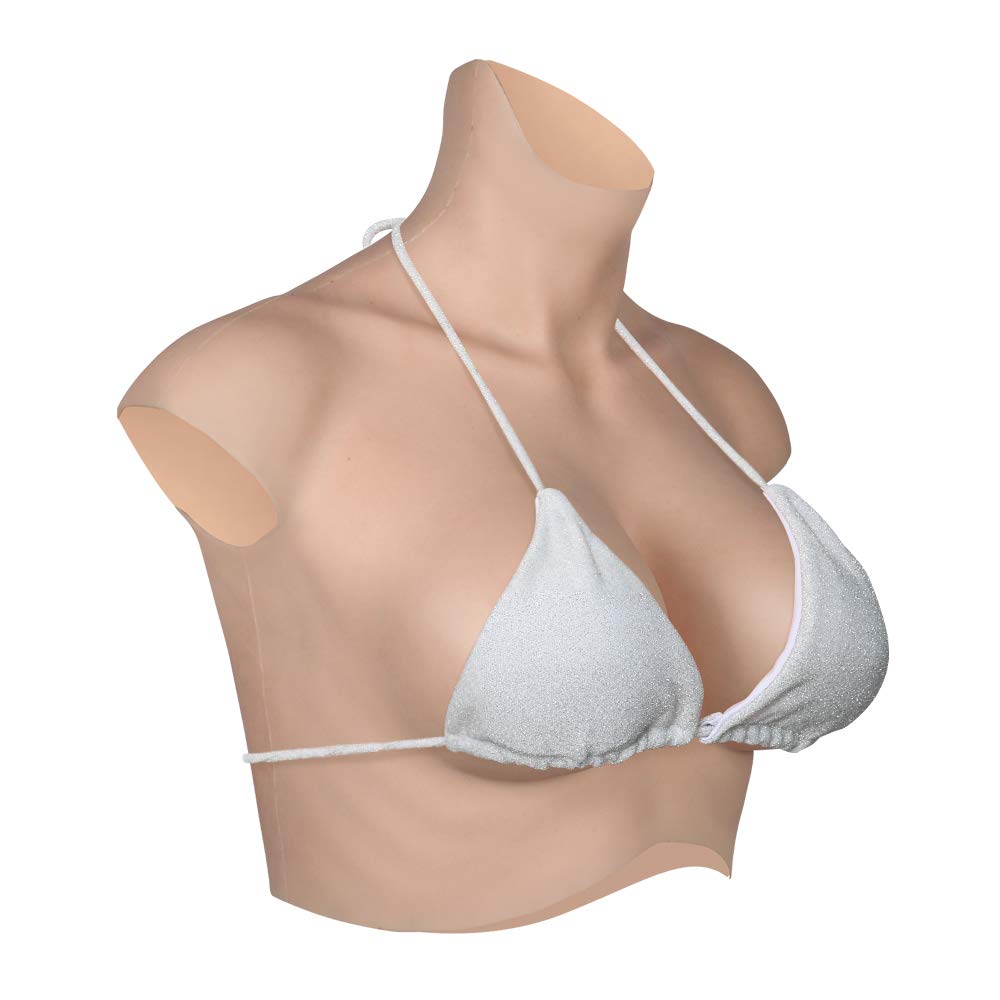 Realistic Silicone Breastplate B-H Cup - Natural Looking Breast Forms for Crossdressers, Drag Queens & Mastectomy - Transgender Chest Enhancer for Cosplay, Costumes & Daily Wear