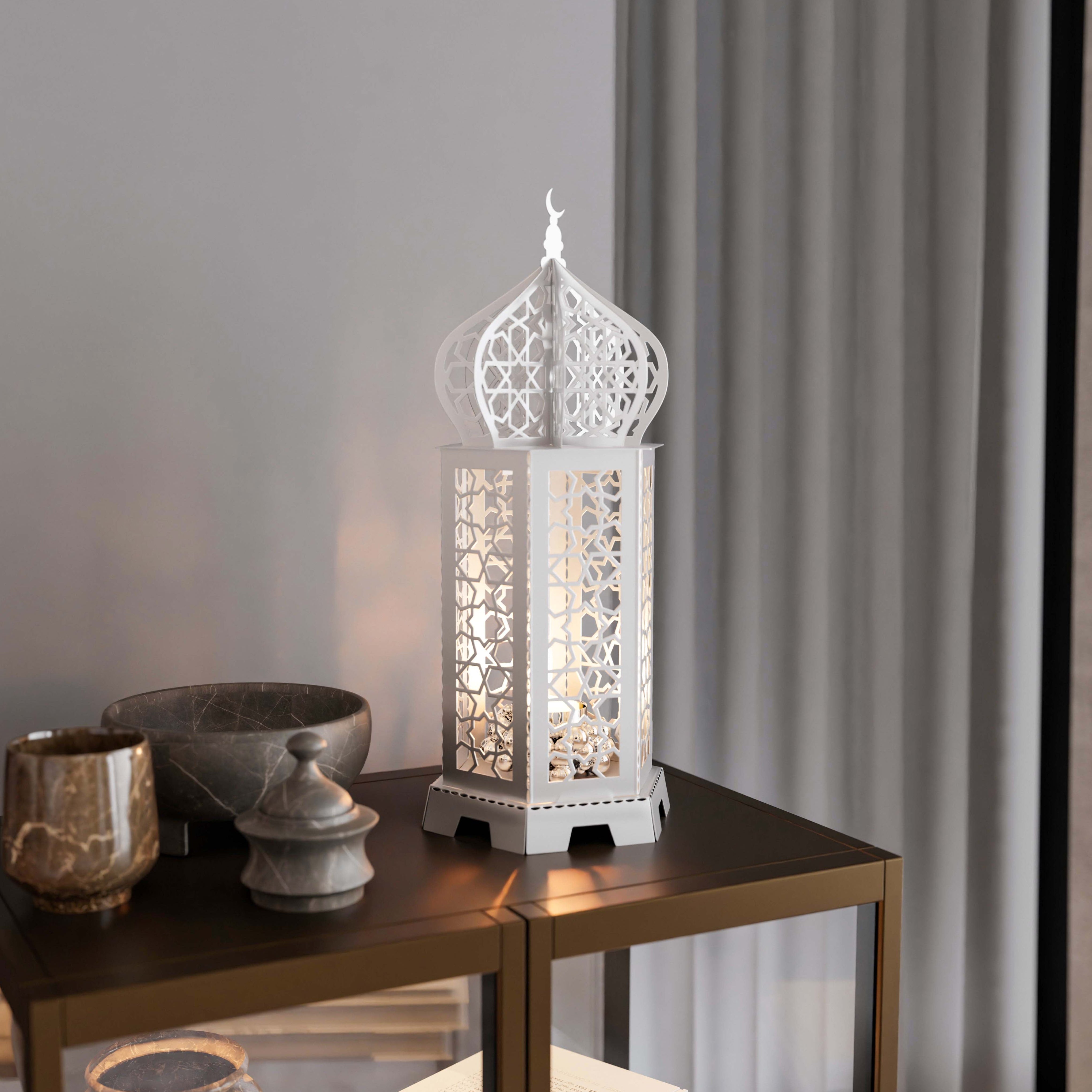 Ramadan Lantern Metal Islamic Wall Art - Elegant Home Decor for Eid, Ramadan & Islamic Festivals - Perfect for Living Room, Bedroom & Prayer Room Decorations
