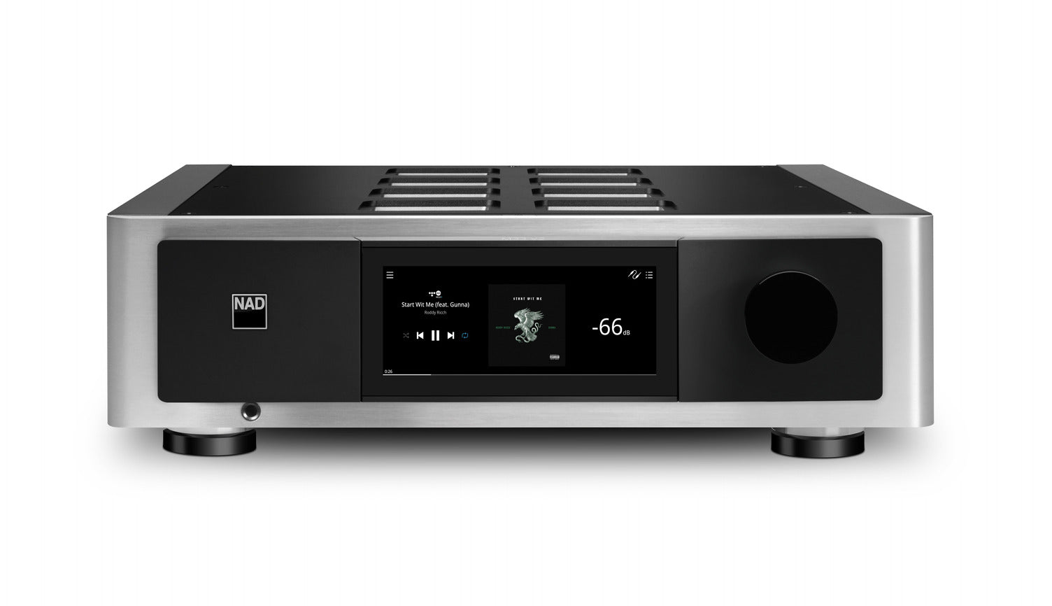 NAD Electronics M33 V2 BluOS Streaming DAC Amplifier - High-End Audio System for Home Theater & Music Listening | Wireless Multi-Room Streaming & Hi-Res Audio Playback