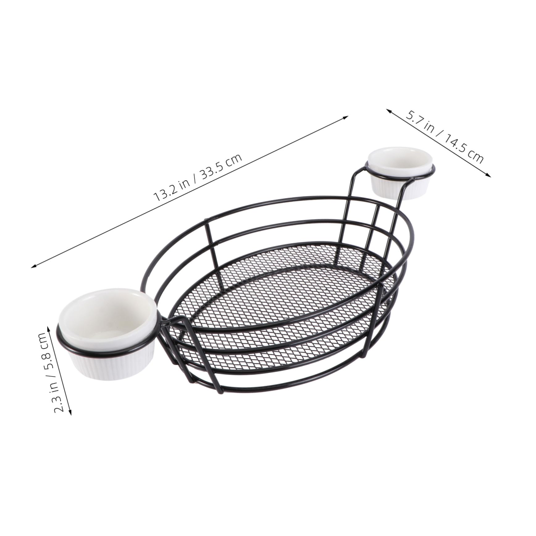Cabilock Metal Fry Basket Set with Sauce Cup - Kitchen & Restaurant Use