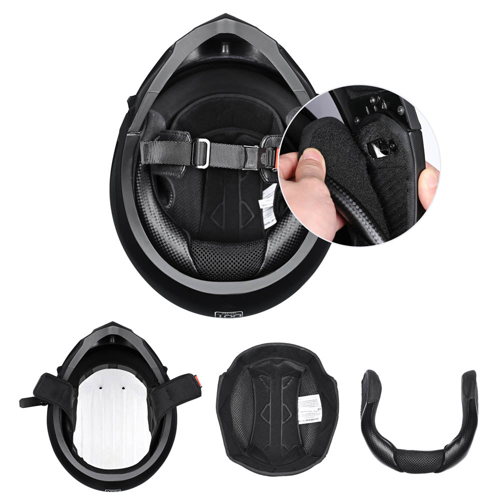 TheLAShop RUN O6 Open Face Motorcycle Helmet with Visor - DOT Approved for Men & Women - Lightweight & Comfortable for Cruiser, Scooter, and ATV Rides