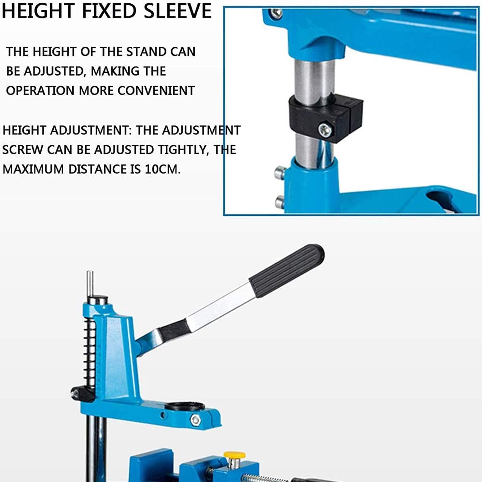Adjustable Drill Press Stand, 44mm Drill Bit Table Clamp with 60mm Max Drilling Depth – Perfect for Woodworking, Metalworking, and DIY Home Projects