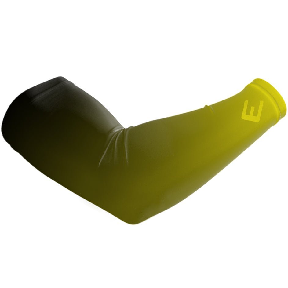 Yellow Faded Arm Sleeve - UV Protection & Compression Support for Basketball, Running & Outdoor Sports | Unisex Athletic Arm Cover