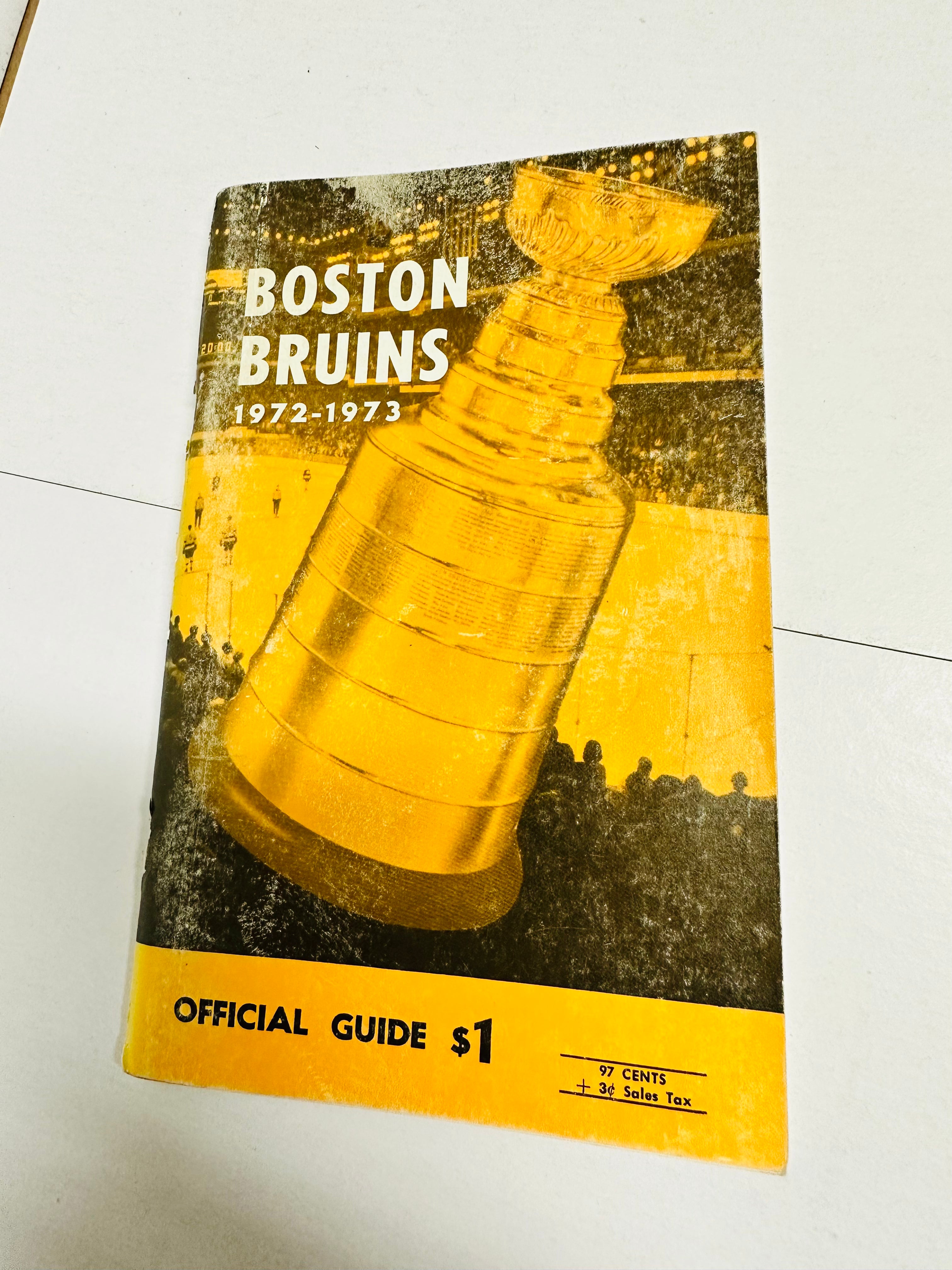 Vintage Boston Bruins 1972-73 Hockey Media Guide - Collectible NHL Memorabilia for Hockey Fans & Sports Collectors - Perfect for Display, Gifts & Memorabilia Collections