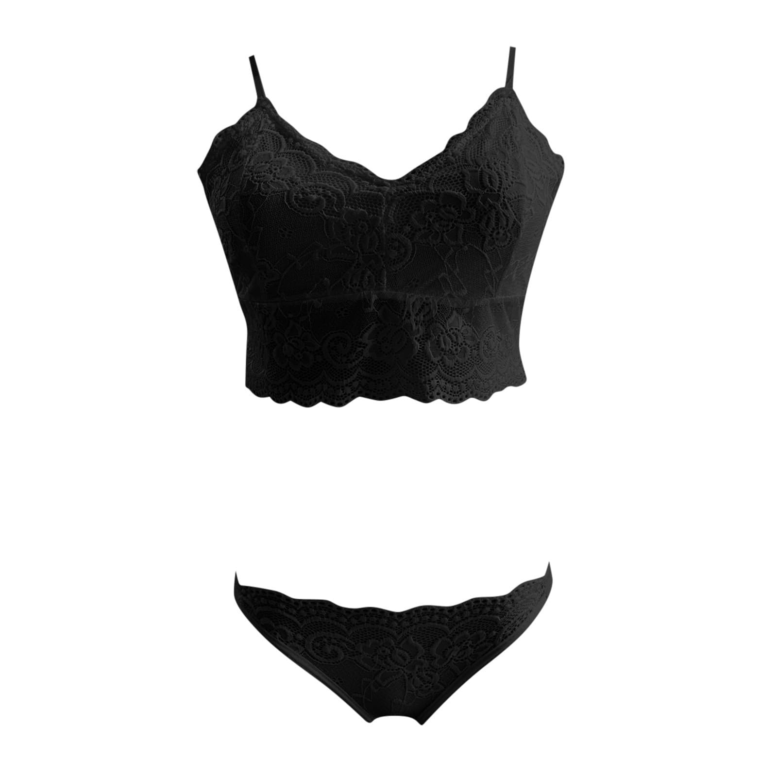Sexy Plus Size Lingerie Set for Women - 2 Piece Lace Underwire Bra & Panty Set | Perfect for Valentine's Day, Honeymoon & Romantic Nights