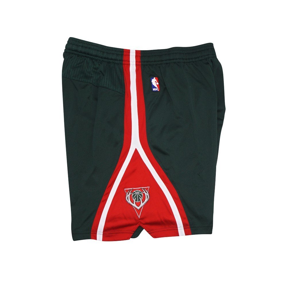 Adidas Milwaukee Bucks NBA Green Authentic On-Court Road Away Climalite Game Shorts for Men - Breathable Basketball Shorts for Training, Games & Casual Wear