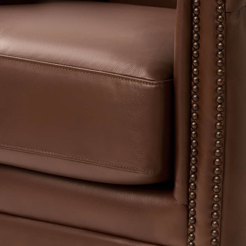 Sonam Genuine Leather Swivel Chair - 360 Degree Rotating Executive Office Chair with Adjustable Height for Home & Office Workspace - Ergonomic Comfort for Long Hours Sitting